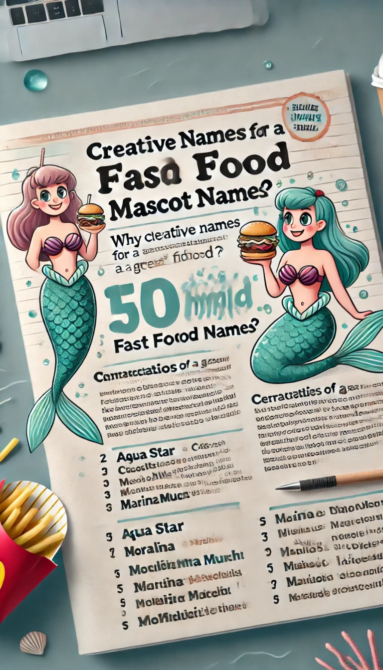 150 Creative Names for a Mermaid Fast Food Mascot